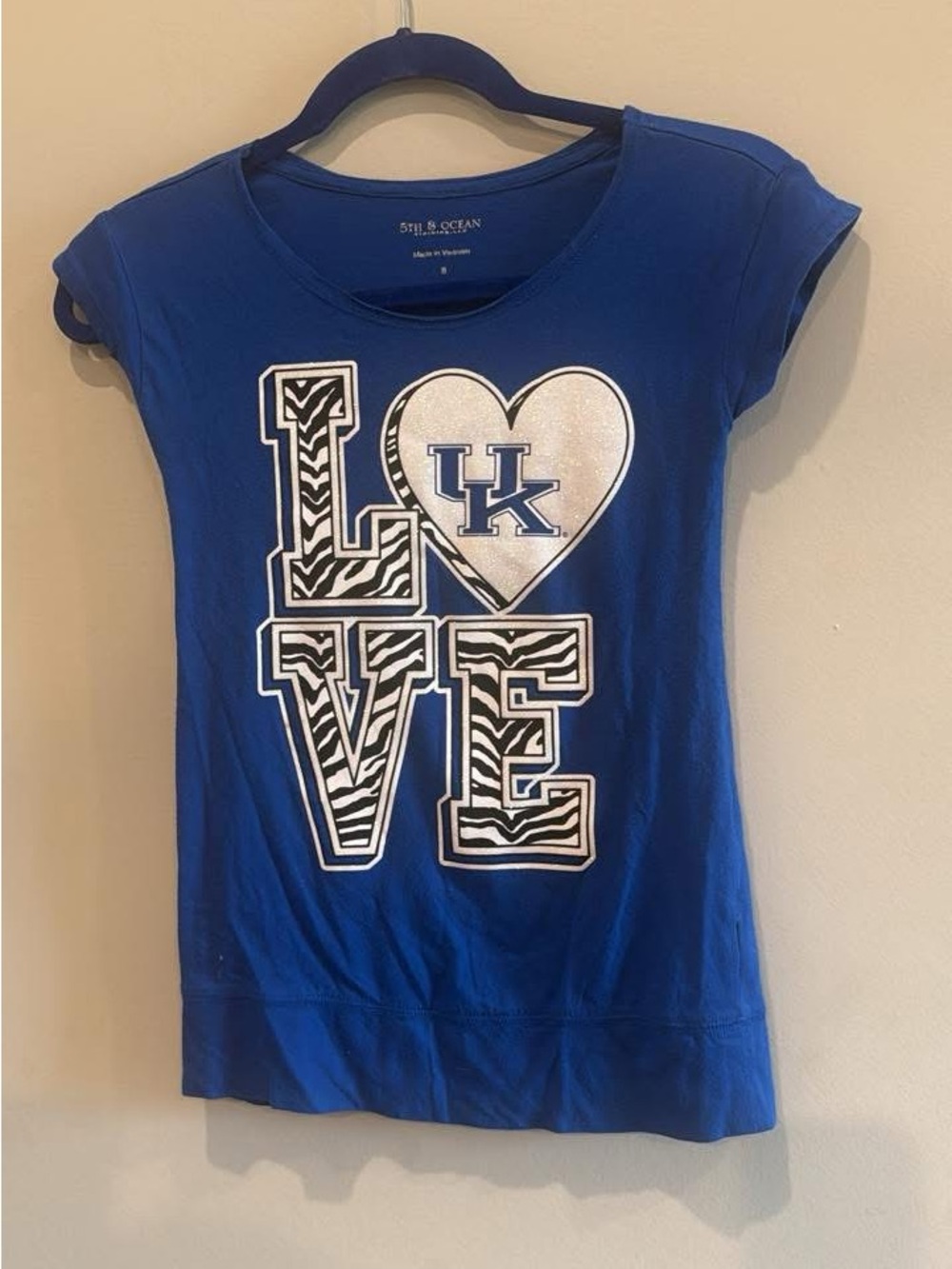Kids Royal Blue 'LOVE' UK Graphic Tee